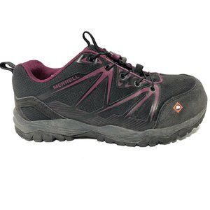 Merrell Women's Steel Toe Work Shoes J16442 Fullbench II Sz 9.5 Slip Oil Resist